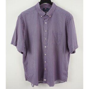 Vineyard Vines Patriotic USA Red White Blue Whale Mens 2XL AOP Button Down Shirt